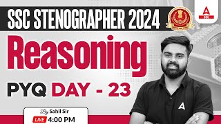 SSC Stenographer 2024  SSC Steno Reasoning By Sahil Tiwari  Previous Year Questions 23 [upl. by Rramo]