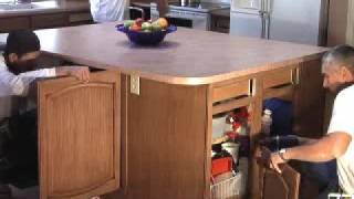 Designer Cabinet Refinishing Doing a Job [upl. by Ellinehc]