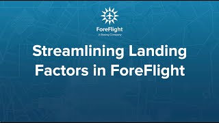 Streamlining Landing Factors in ForeFlight [upl. by Haraj]