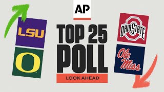 College Football Week 8 AP Top 25 Look Ahead Ole Miss OUT of CFP after losing in Death Valley [upl. by Lemuel]