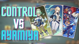 Can JeanSucrose Control Deck Win Against Ayaka Yoimiya Deck  Genshin Impact TCG [upl. by Michel32]