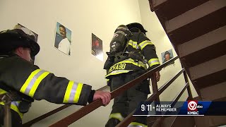 Kansas City Firefighters honor 911 victims with 110story stair climb [upl. by Medor]