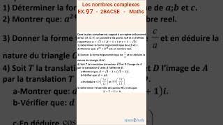 Exercice 97 Les nombres complexes 2BACSE [upl. by Jami]