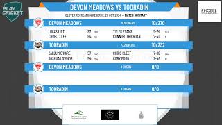 Devon Meadows v Tooradin  Premier  Day 2 [upl. by Hobart]