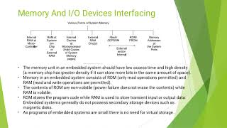 Unit 2 Memory and IO device interfacing [upl. by Airahs765]