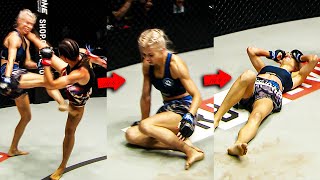 DELAYED HEAD KICK KO 🤯 Janet Todd vs Ekaterina Vandaryeva Full Fight [upl. by Nehgem389]