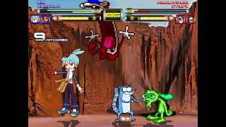 EVIL MistaMans MUGEN 77 Sig amp Ren VS Rigby amp Stimpy [upl. by Ahsratal25]