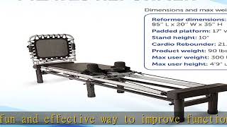 AeroPilates Reformer 266  Pilates Reformer Workout Machine for Home Gym  Cardio Fitness Rebounder [upl. by Queridas77]