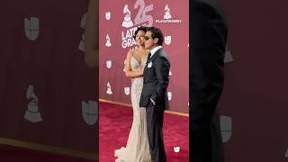 ÁngelaAguilar y ChristianNodal la pareja más esperada de la noche llega a los LatinGRAMMY [upl. by Atneuqal894]