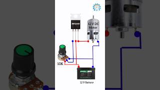 12V DC Motor Control Circuit  Simple Circuit  Voltage Regulator circuit Connection Shorts video [upl. by Elisabetta495]