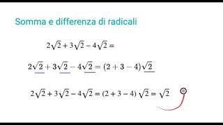 Operazioni con i radicali somma e differenza di radicali teoria ed esercizi svolti [upl. by Beret]