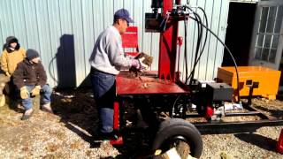 Homemade Vertical Log Splitter with Log Lift [upl. by Hgielar]