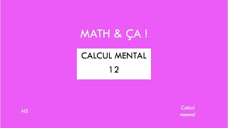 Test de calcul mental 12 [upl. by Ellesirg]