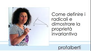 Radicalidefinizione e proprietà invariantiva [upl. by Ylrrad]