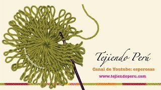 Horquilla hairpin lace técnica básica para tejer motivos circulares [upl. by Joscelin]