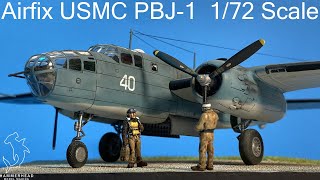 Airfix PBJ1 USMC 172 Scale  Full Build video [upl. by Eyanaj181]