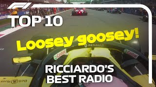 Top 10 Daniel Ricciardo Team Radio Moments [upl. by Eiroc]