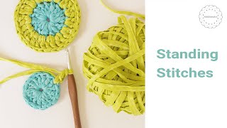 How to crochet standing SC and DC [upl. by Hailat41]