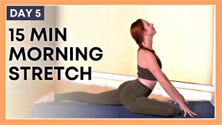 15 min Friday Morning Yoga for Flexibility  DAY 5 [upl. by Eelatan]