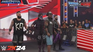 WWE Undisputed Universal Champion And War Game Members Crashes RAW Show Before War Games WWE2k24 [upl. by Verdie359]