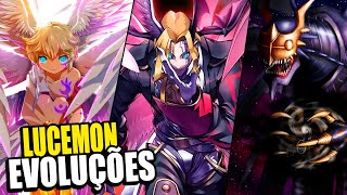 TODAS AS DIGIEVOLUÇÕES DE LUCEMON [upl. by Yerd]