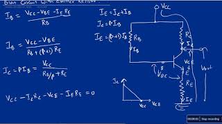 E50 Bias circuit with emitter resistor part 1 [upl. by Enetsirk]