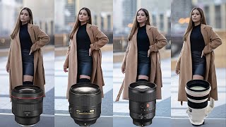 The ULTIMATE PORTRAIT LENS comparison 85mm 12 105mm 14 135mm 18 and 200mm F2 [upl. by Outlaw]