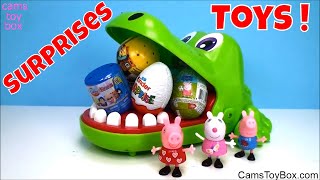 Toys Surprises Opening Kinder Peppa Pig SpongeBob Mashems Fashems Toy Unboxing Fun [upl. by Kailey]