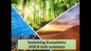 Sustaining Ecosystems End of Unit Summary [upl. by Thapa]