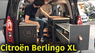 La super modularité du Citroën Berlingo XL un van 5 places à toit relevable aménagé par Vanderer [upl. by Mcripley675]