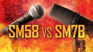 SHURE SM7B vs SM58 Microphones for Livestream and Podcast [upl. by Wald]