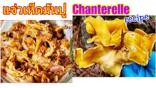 เก็บเห็ดมันปูตำแจ่ว แจ่วเห็ด Chanterelle recipe Thai food [upl. by Kenna]