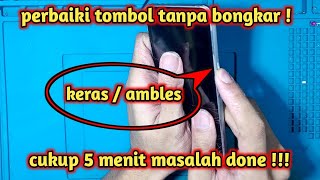 cara memperbaiki tombol on off samsung kerasambles  tips amp trik service hp [upl. by Einial418]