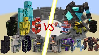 Extra Golemss Golem vs Golemanias Golem Minecraft mob battle [upl. by Llenwahs]