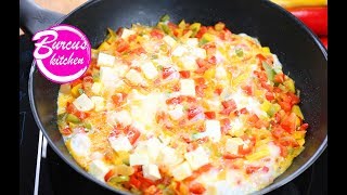 MENEMEN  türkisches Rührei  Shakshuka  Diätessen  vegetarisch [upl. by Ebonee]