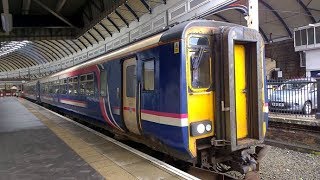 First ScotRail Class 156 At Newcastle Train Station [upl. by Vasti]