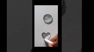 3D heart drawing for beginners art arthub shorts viralshort shortsfeed 3d [upl. by Erskine]