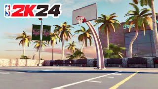 NBA 2K24 SUNSET BEACH BALLERS RETURNS NBA 2K24 NEW PARK [upl. by Niffirg102]