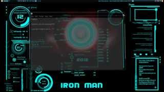 Iron man theme in Rainmeter [upl. by Sirrom]