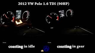 Driving a manual car economically coasting in neutral vs coasting in gear [upl. by Carce]