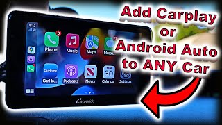 Install Apple Carplay and Android Connect in 5 Minutes CARPURIDE Portable Car Radio Receiver [upl. by Redep766]