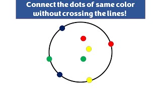 Connect the dots of same color without crossing the lines brainteaser [upl. by Mulvihill54]