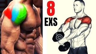 8 BEST SHOULDERS EXERCICES WITH DUMBELLS  Meilleurs exercices épaules avec haltères [upl. by Alabaster]