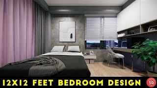 12X12 Feet Bedroom Interior Design  Low Cost Interior Design  KK Home Design [upl. by Eatnod]