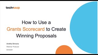 How to Use a “Grants Scorecard” to Create Winning Proposals [upl. by Eem920]