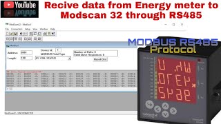 How to Received data from Energy meterModbus data to modscan through RS485 Protocol [upl. by Nosam]