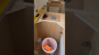 Installing kitchen cabinets the right way Level amp straight kitchencabinets diy kitcheninstall [upl. by Aihsemot]