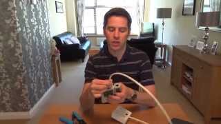 How To install a CAT6 Network Faceplate Socket amp RJ45 Plug using soild core cable [upl. by Nalod]