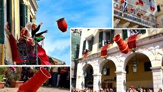 The Pot Smashing during Corfu Easter celebrations Bella Vista Hotel Corfu 2014 [upl. by Clotilde]