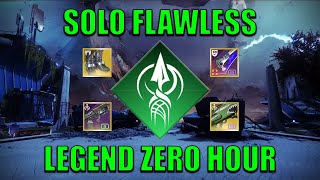 Solo Flawless LEGEND Zero Hour  Strand Hunter Destiny 2 [upl. by Anrehs]